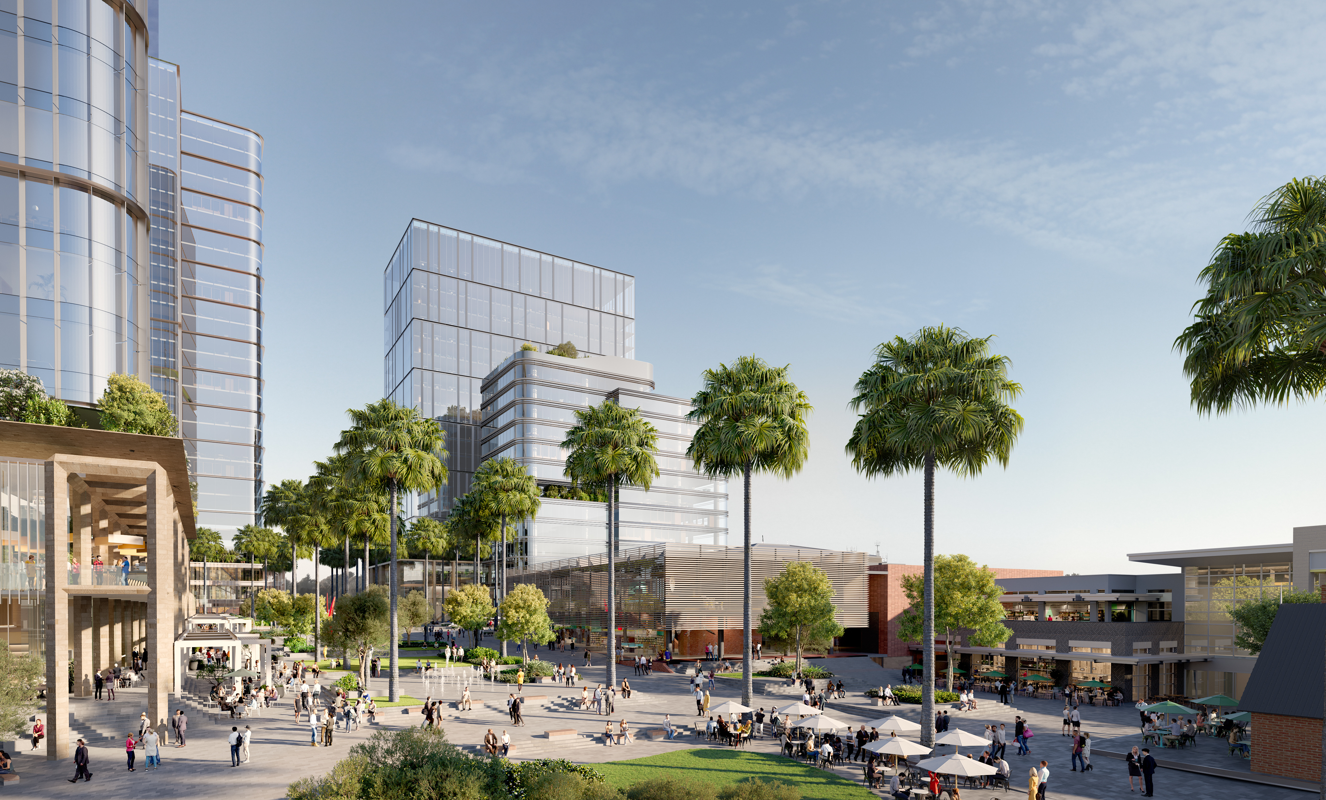 Artists impression of the open space at Blacktown Quarter